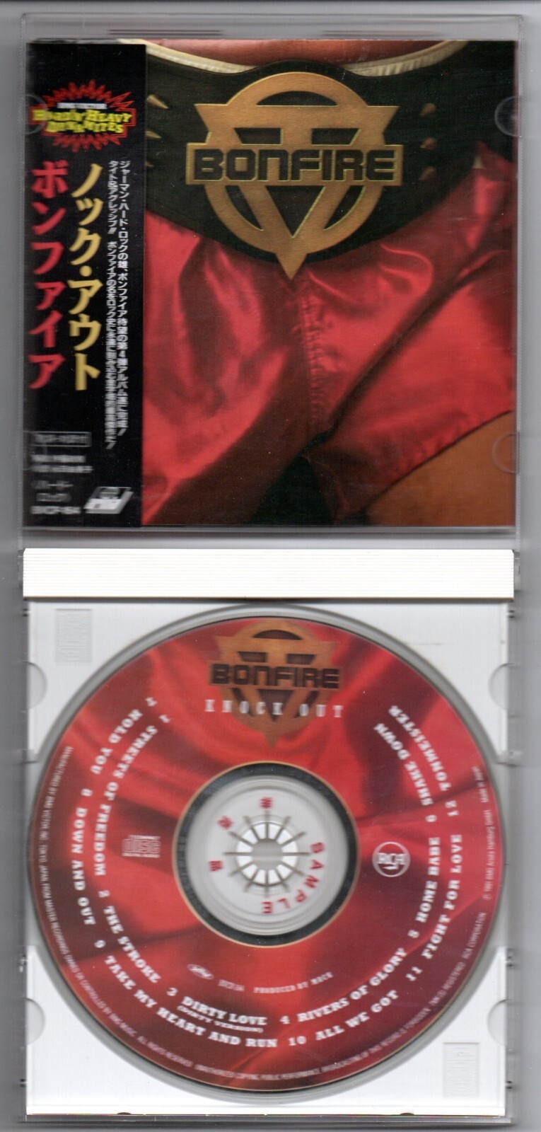 BONFIRE: KNOCKOUT CD JAPANESE IMPORT PROMO OBI HARD ROCK
