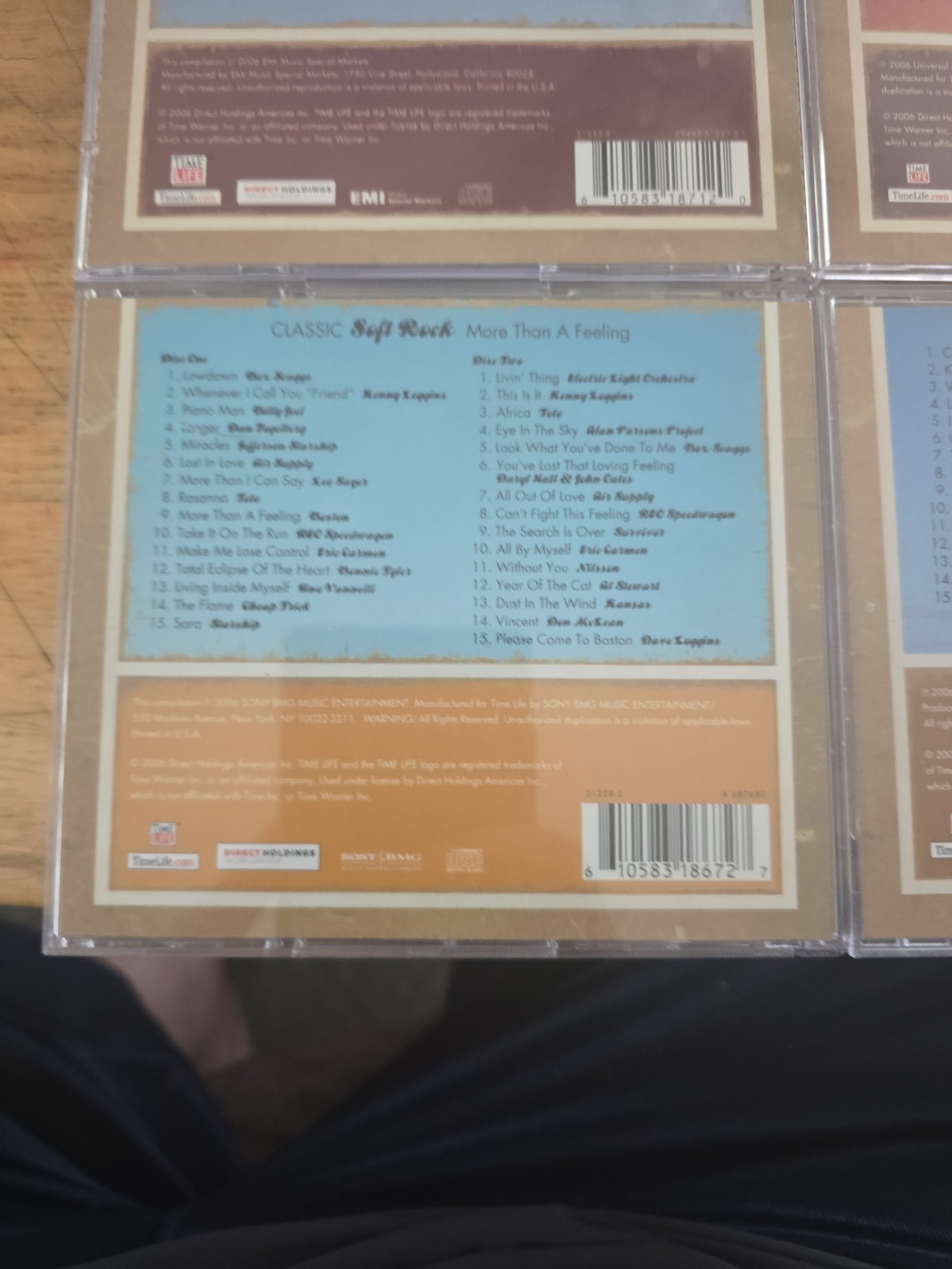 Time Life Classic Soft Rock CD Lot Collection 10 discs in 6 CASES