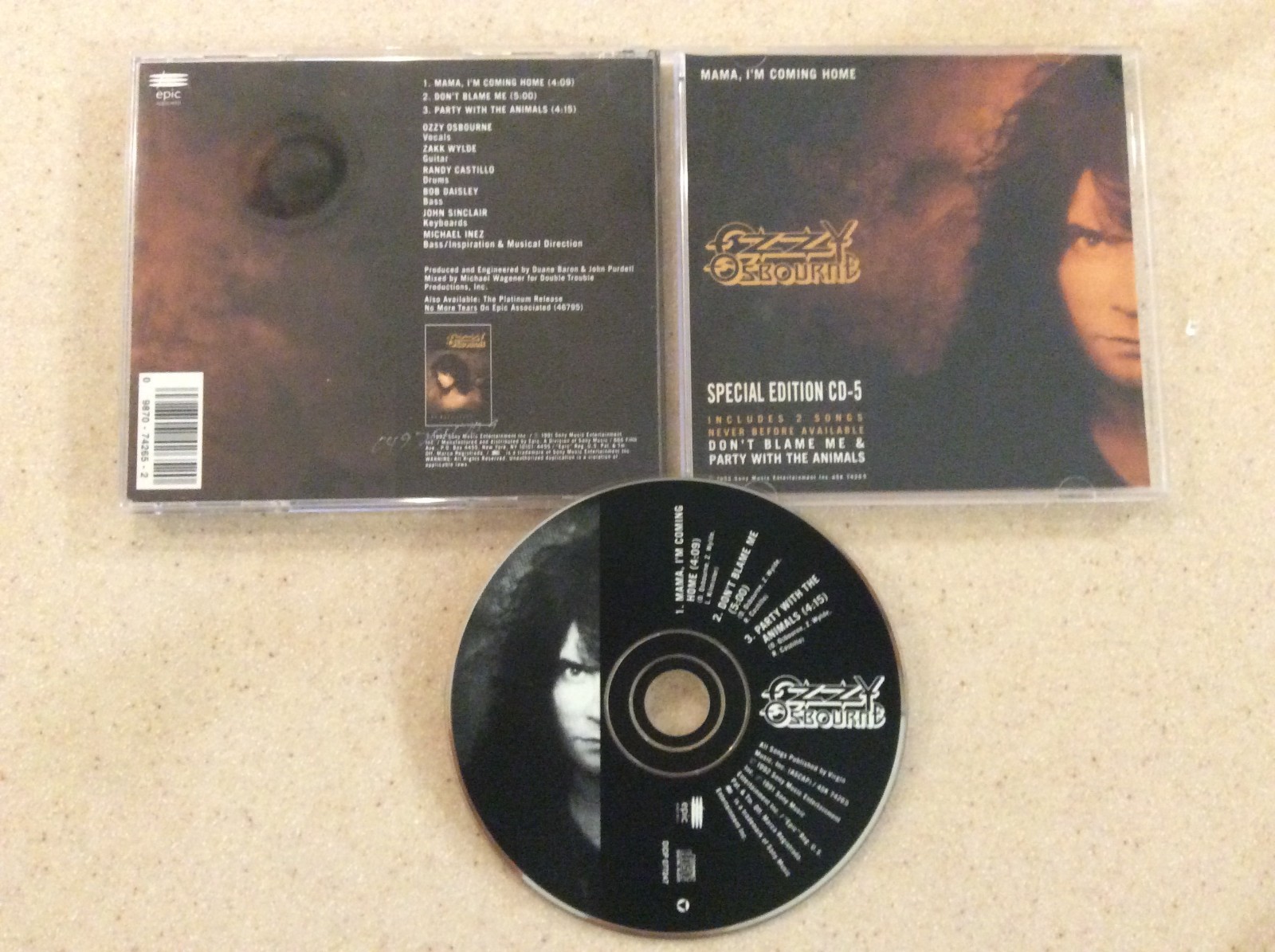 Ozzy Osbourne Mama I'm Coming Home Single Special Edition CD 5 No More Tears