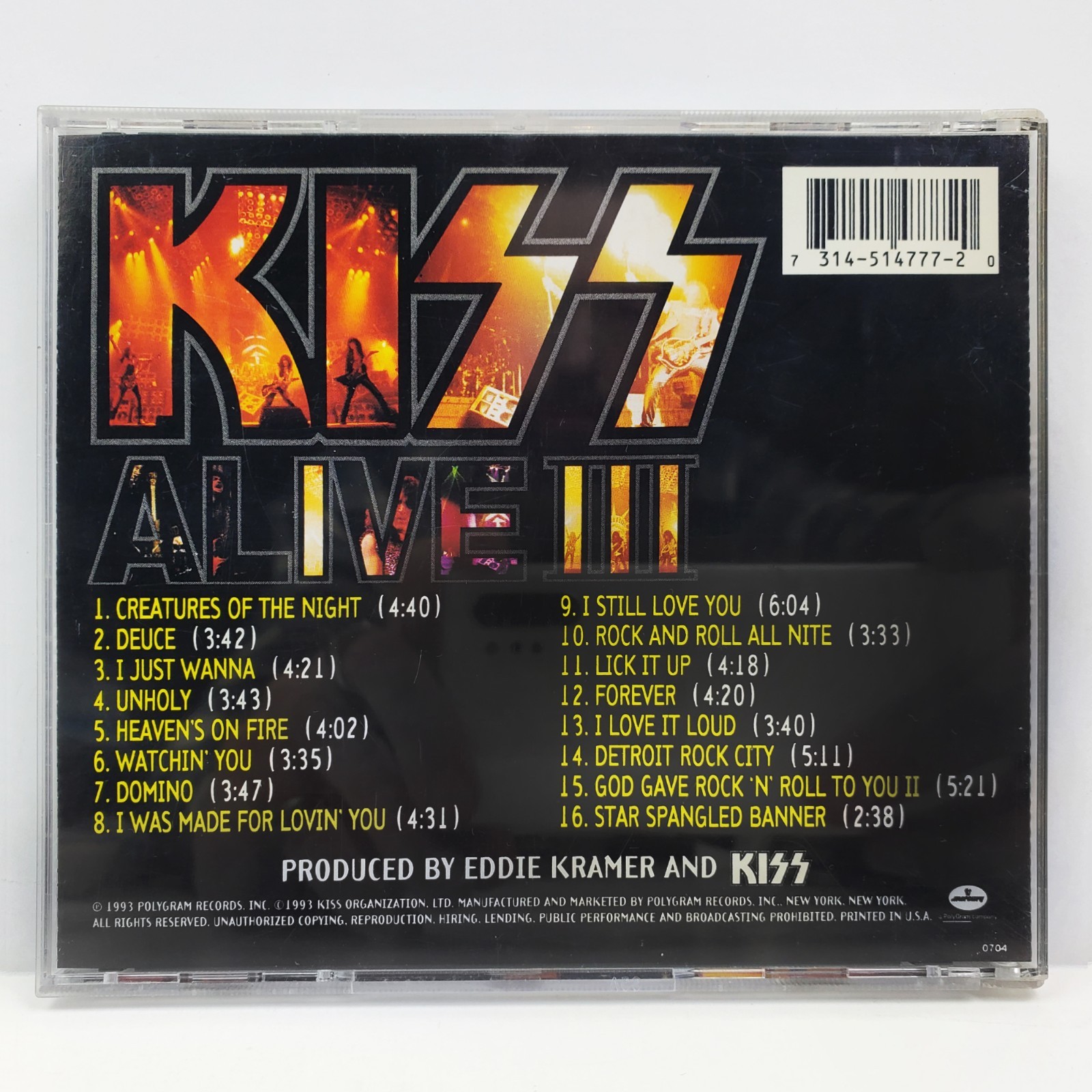 KISS Alive III CD 1993 Hard Rock Tested