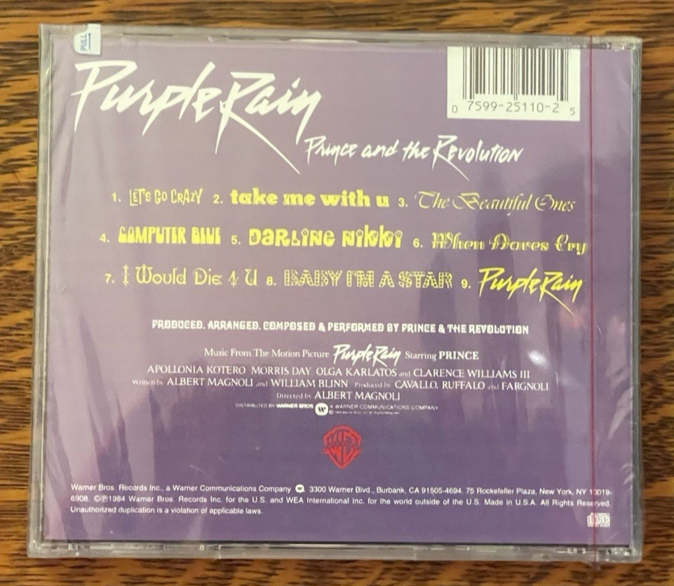 SEALED~ CD~ PRINCE~ 1984 (1990 RELEASE)~ PURPLE RAIN~ NEW OLD STOCK
