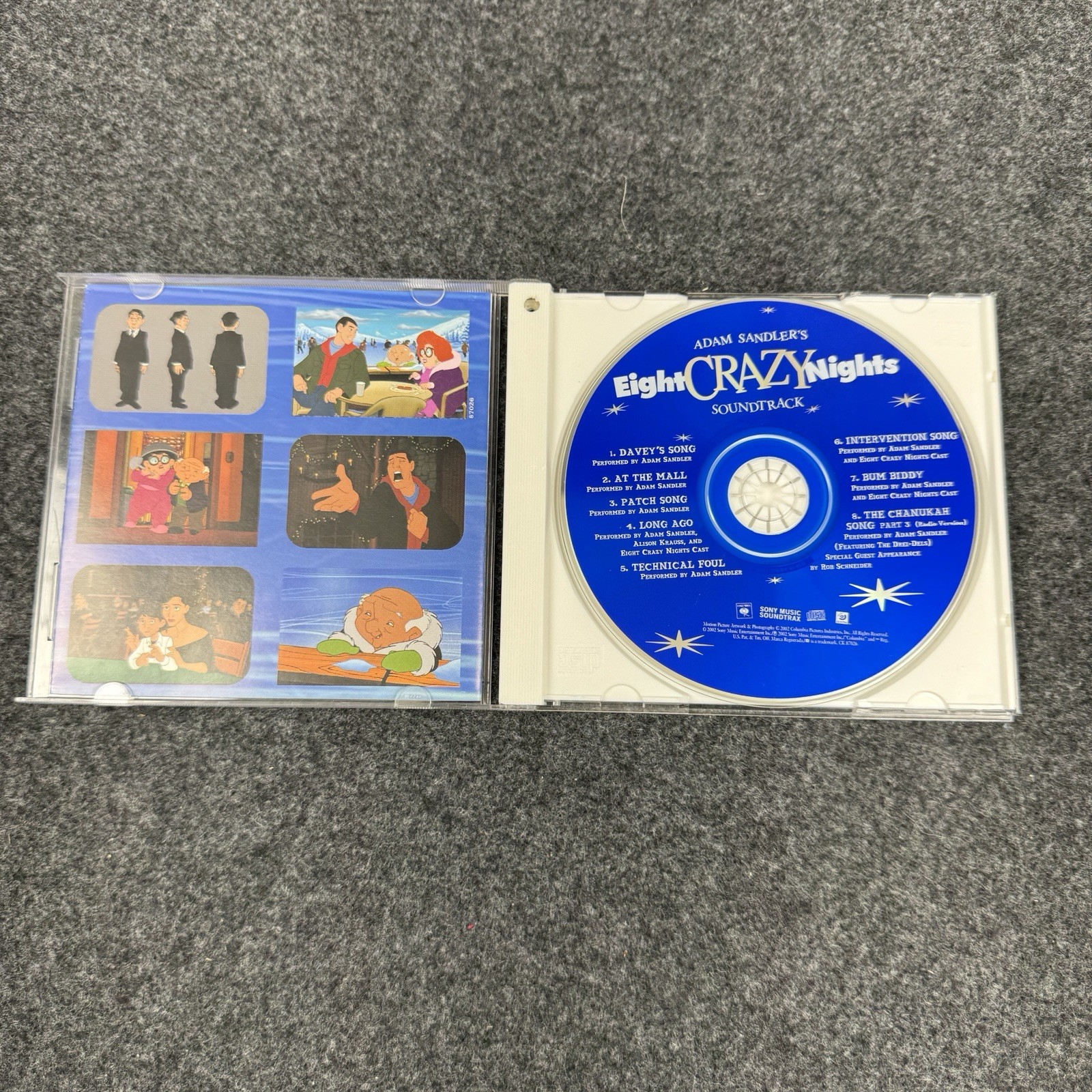 Adam Sandler's Eight Crazy Nights Soundtrack CD 2002 Hanukkah