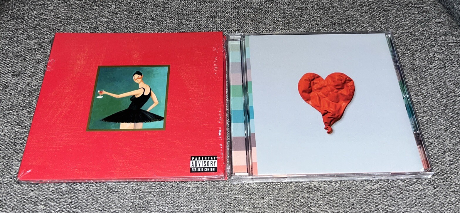 Kanye West 2 CD Lot My Beautiful Dark Twisted Fantasy, 808s & Heartbreak