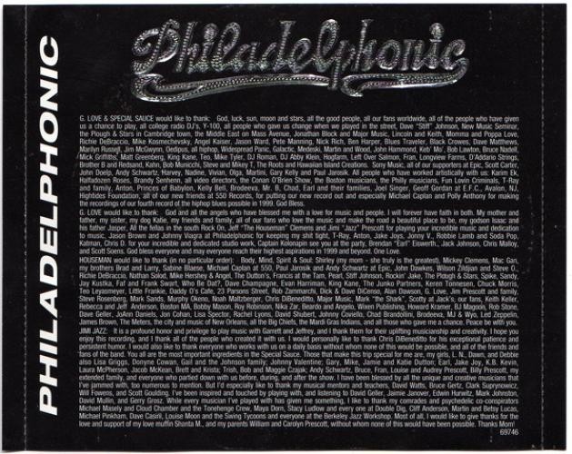 G. Love & Special Sauce - Philadelphonic (CD, Album) (Very Good Plus (VG+)) - 40
