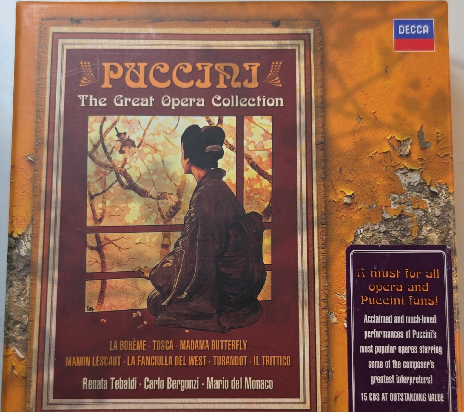 Decca Puccini: The Great Opera Collection 15 CD Box Set Limited Edition