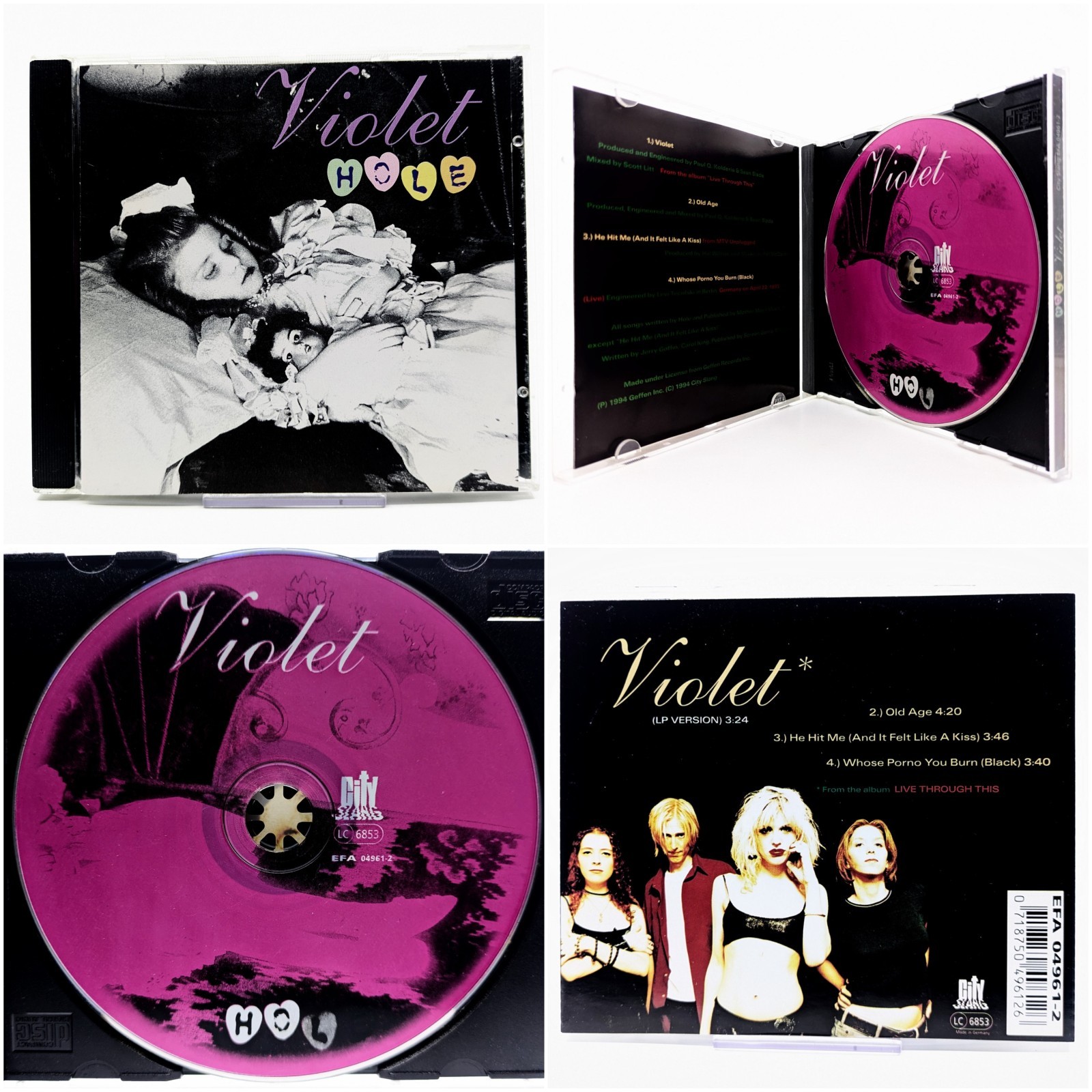 Hole Violet 1995 CD Rare City Slang First Pressing Mint Condition