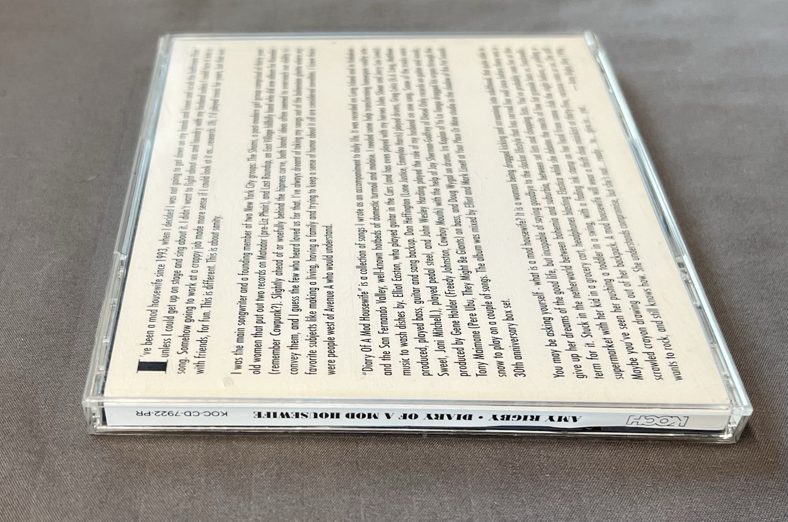 Amy Rigby Diary of a Mod Housewife CD August, 20 1996 Advance Release Promo Koch