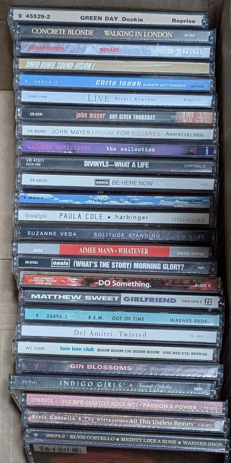 Lot 26 CD's 80s 90s 2000s Alt Rock Black Sabbath Green Day BOWIE OASIS DURAN REM