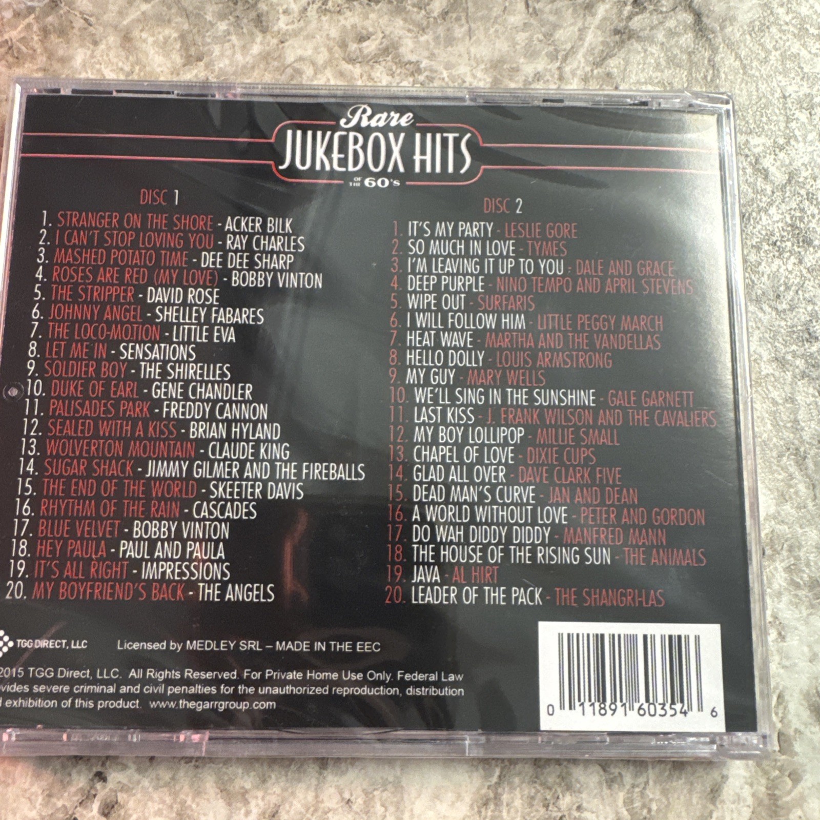 Rare Jukebox Hits of the 60s 2 CD Set
