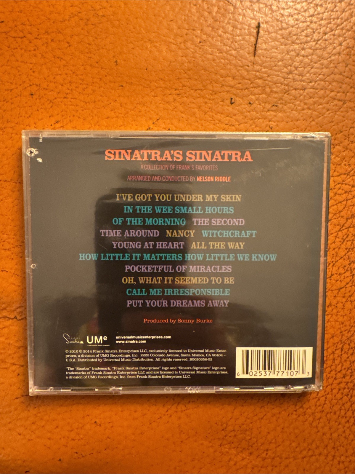 FRANK SINATRA - Sinatra's Sinatra - CD - **Mint Condition**