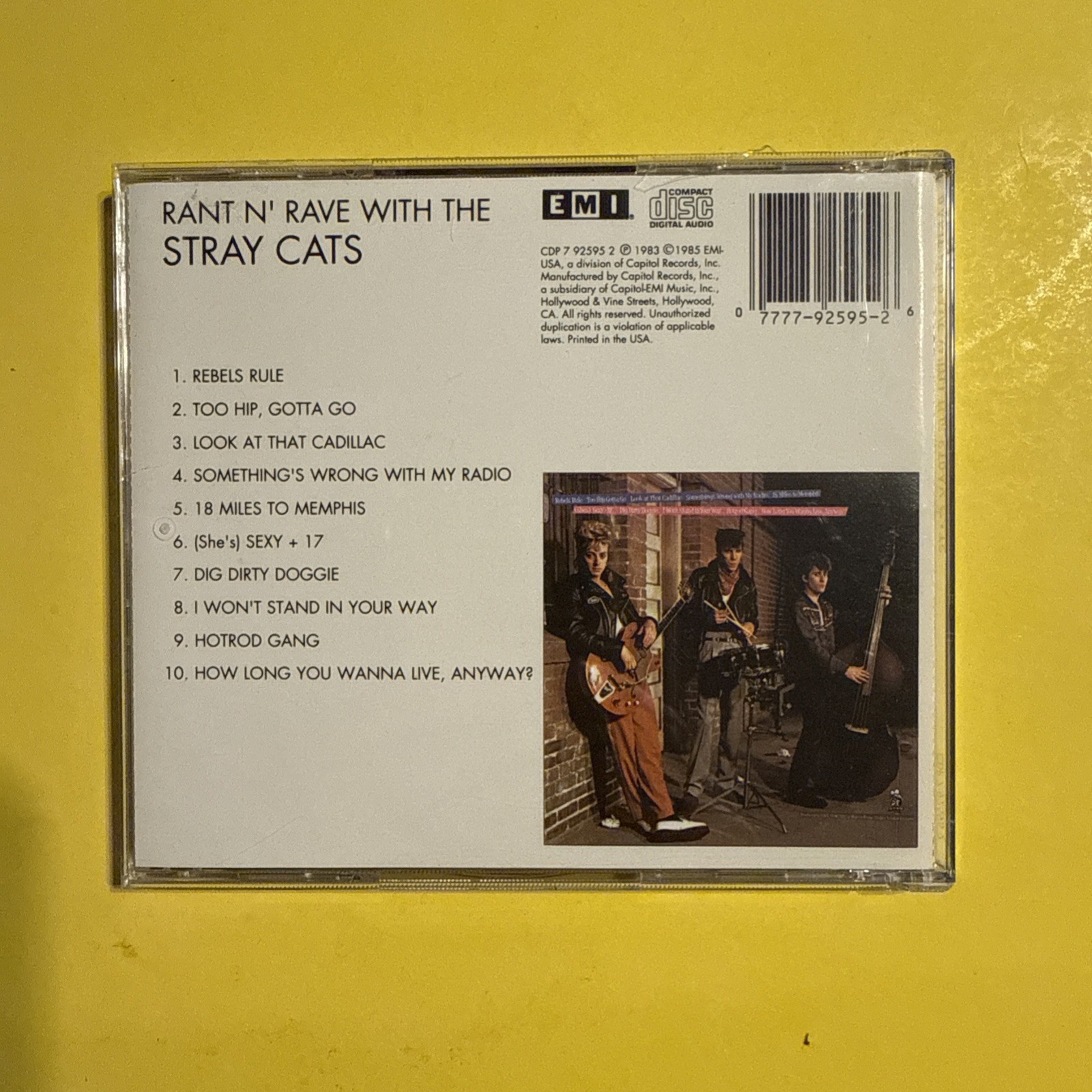 THE STRAY CATS RANT N RAVE WITH THE STRAY CATS 1983 (CD 1985) LIKE NEW FREE SHIP
