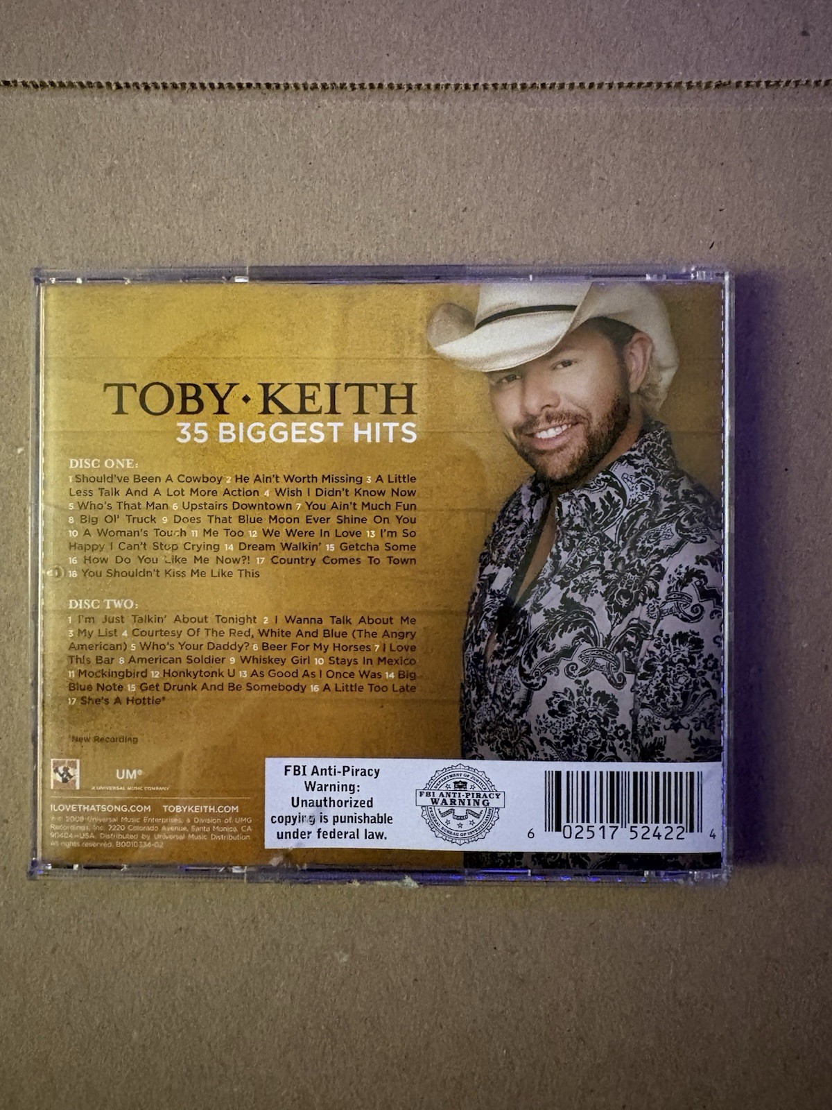 35 Biggest Hits by Keith, Toby (CD, 2008)