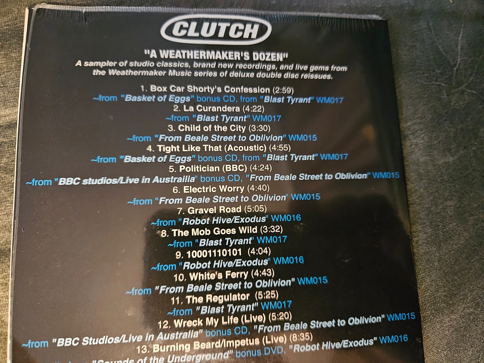NEW AND SEALED CD ! A WEATHERMAKER'S DOZEN Promotional Sampler CLUTCH 12 Tracks