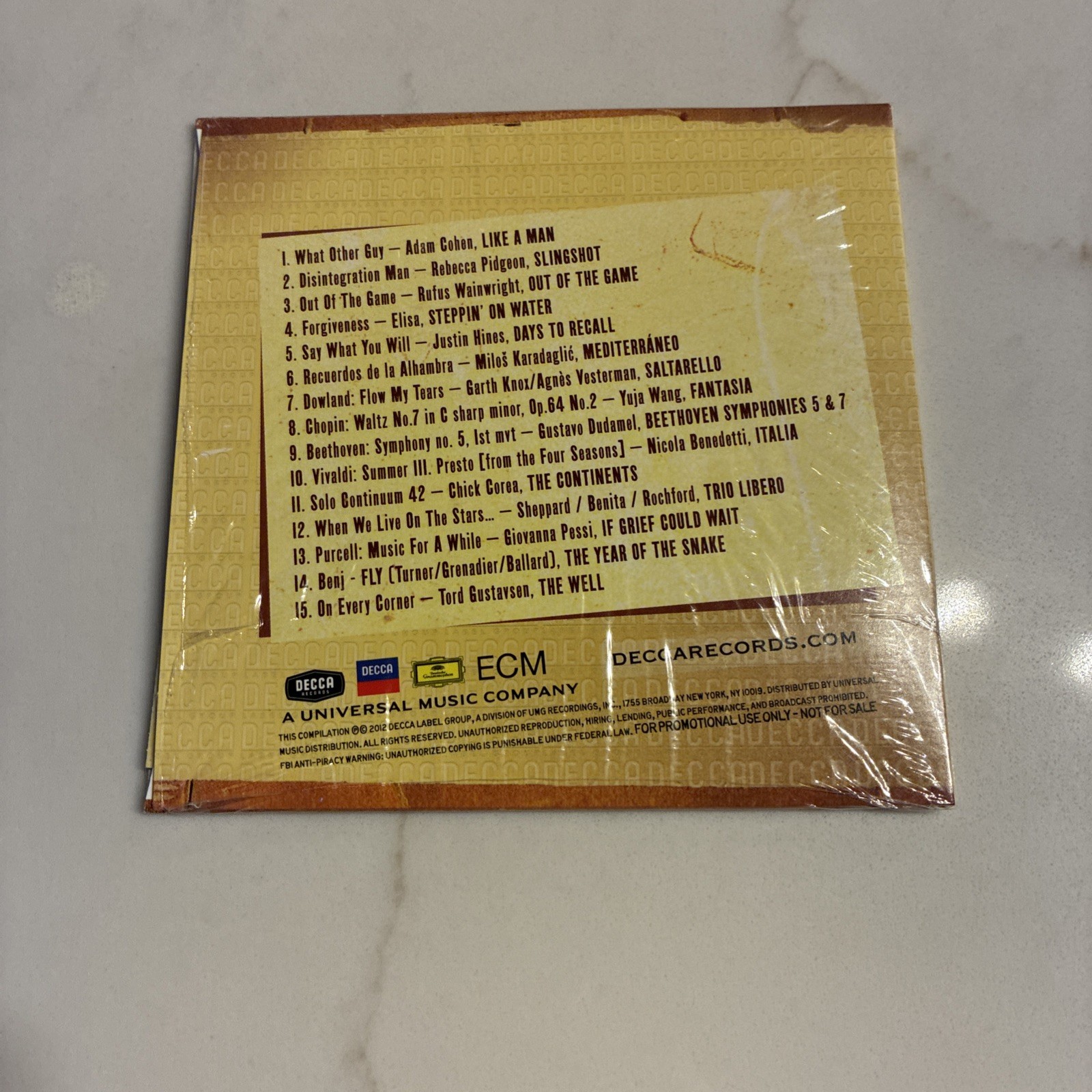 Our Music Is A Bit Eclectic Just Like You Decca Record Store Day 2012 Sampler CD