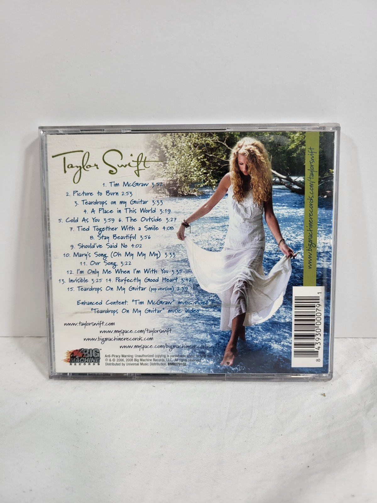 Taylor Swift by Taylor Swift 2008 CD Debut Album 15 Tracks Big Machine BMR079102