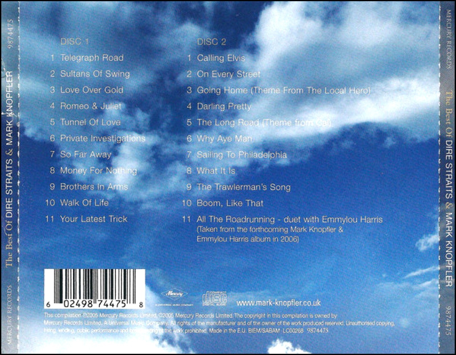 DIRE STRAITS & MARK KNOPFLER * 22 Greatest Hits * NEW 2-CD Set * Orig Recordings