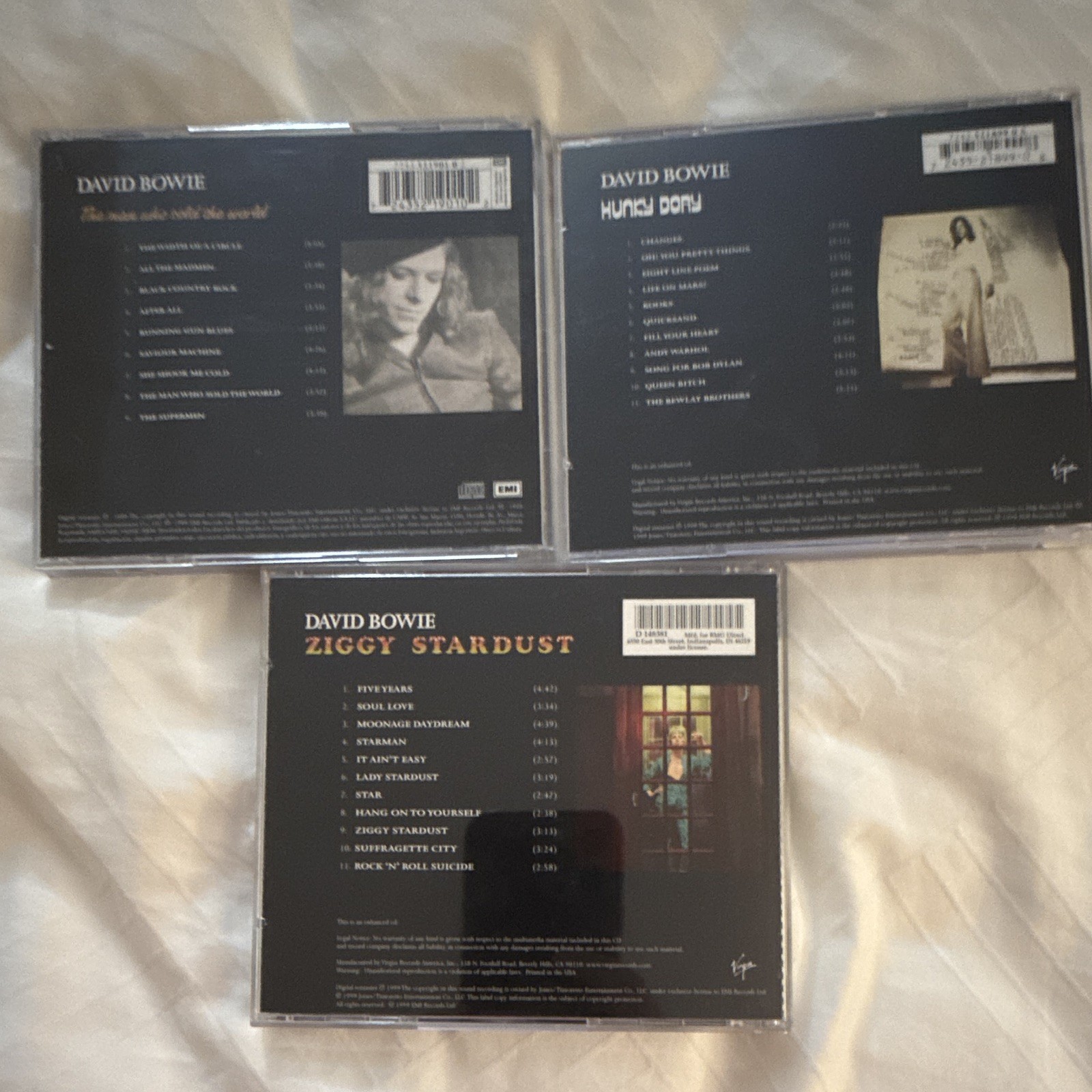 David Bowie - The Man Who Sold the World Ziggy Stardust Hunky Dory Cd 💿 Lot