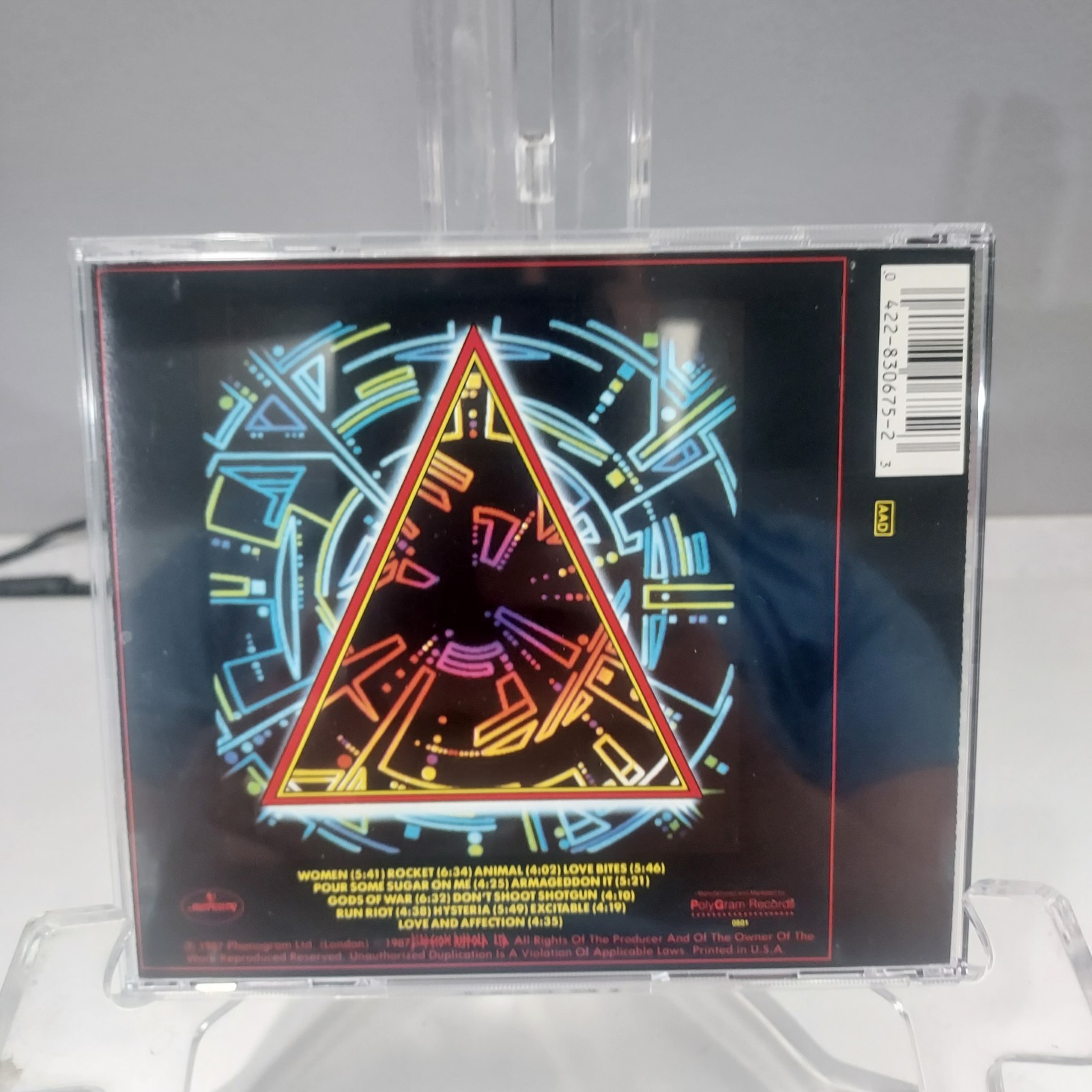 DEF LEPPARD Hysteria CD 1987 Mercury Records 830 675-2 Resurfaced Disc COMPLETE