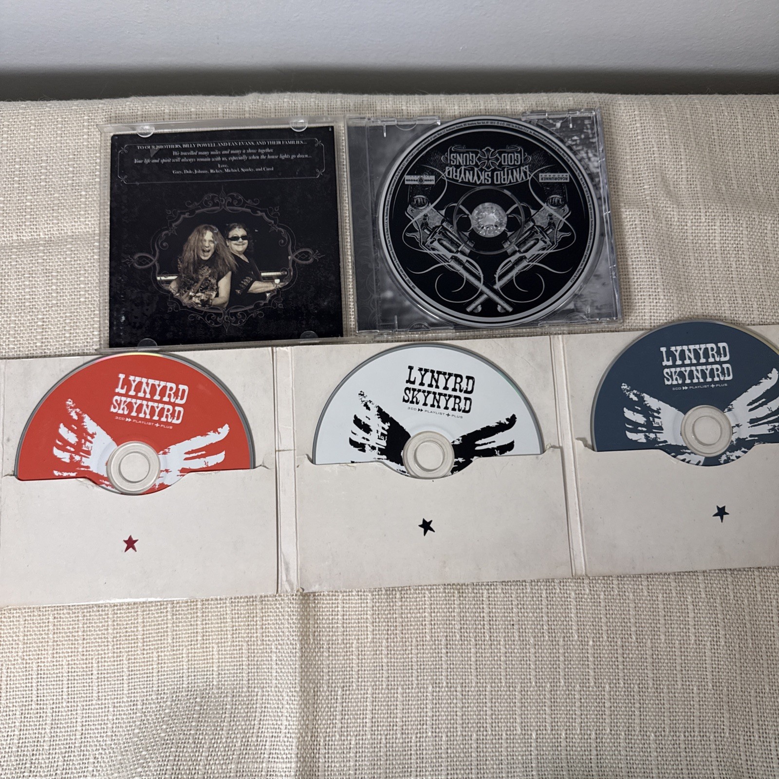 LYNYRD SKYNRD Playlist Plus 3 Discs & God Guns CD Hard Rock Lot