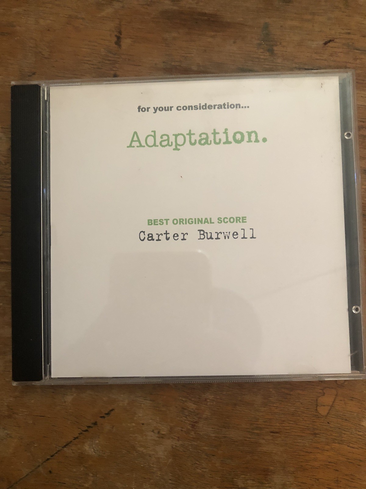 FYC CD Adaption Soundtrack Promo RARE! Score Carter Burwell