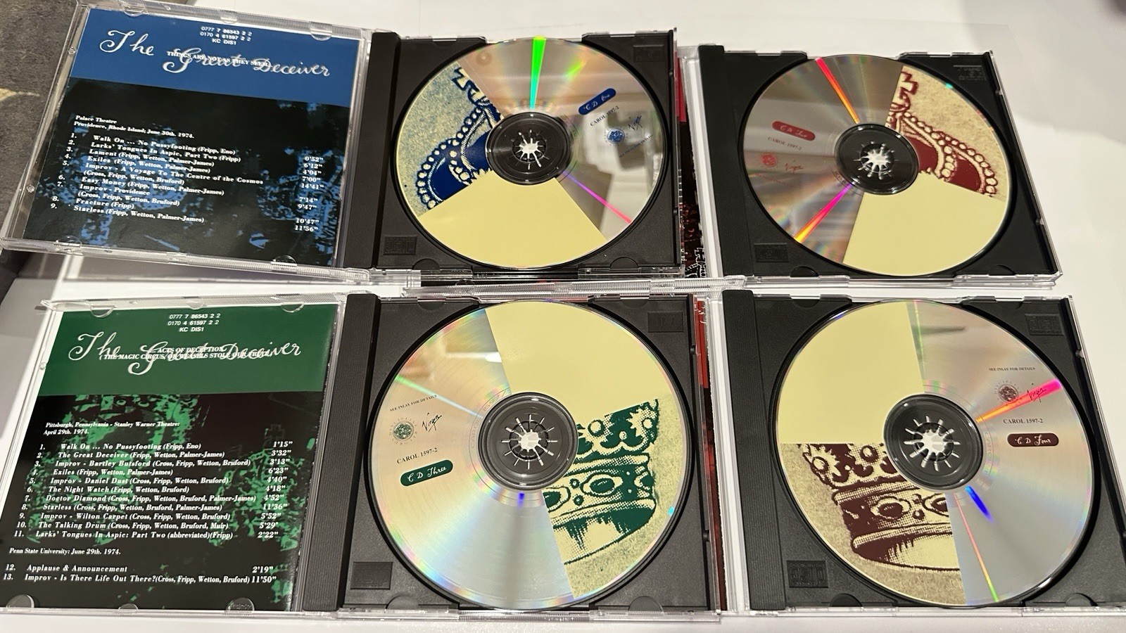 The Great Deceiver by King Crimson 4 CD Box Set - EXC Condition