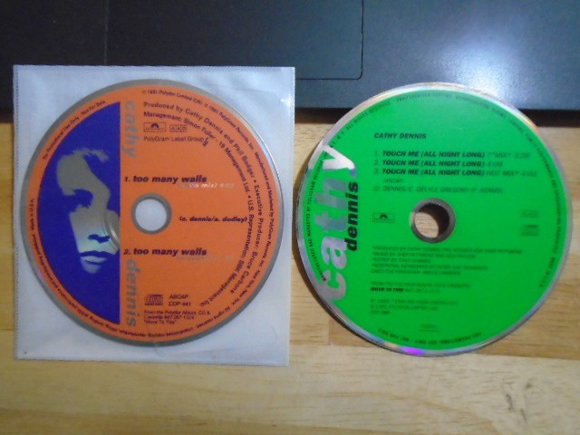 RARE PROMO Cathy Dennis 2x CD single Touch Me + Too Many Walls MIXES house 1991