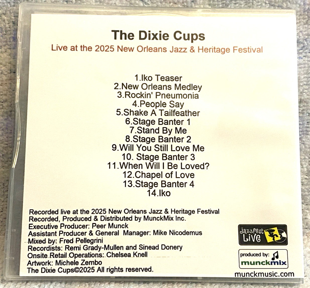 THE DIXIE CUPS 2025 New Orleans Jazz & Heritage Festival CD *NEW*