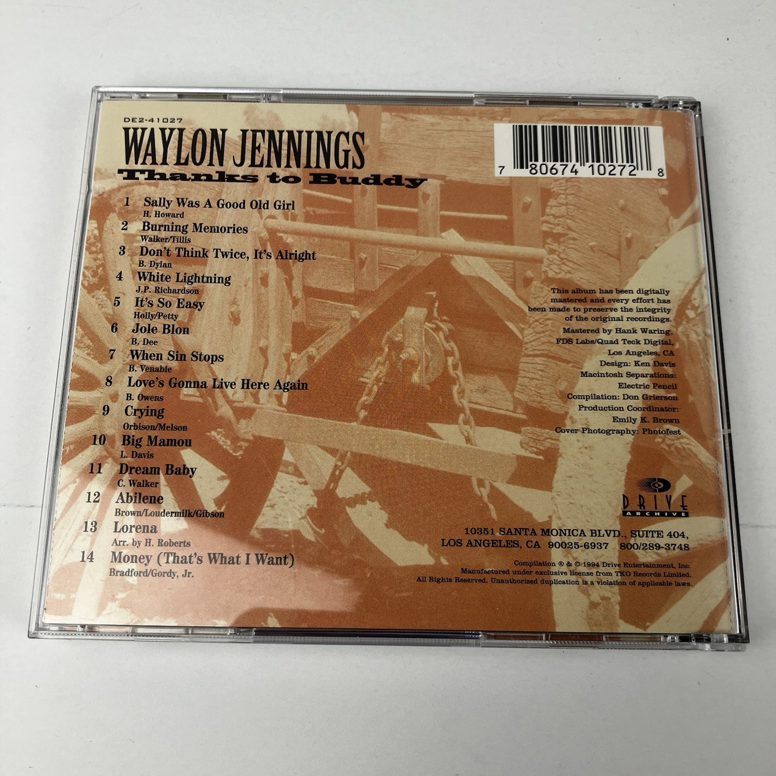 Classic Country CD Lot Of 9 / Outlaw Country / Waylon, Willie & Kristofferson