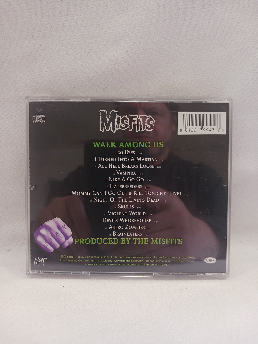 The Misfits Walk Among Us CD 1982 ORIGINAL Ruby Records Danzig Punk Metal VG++