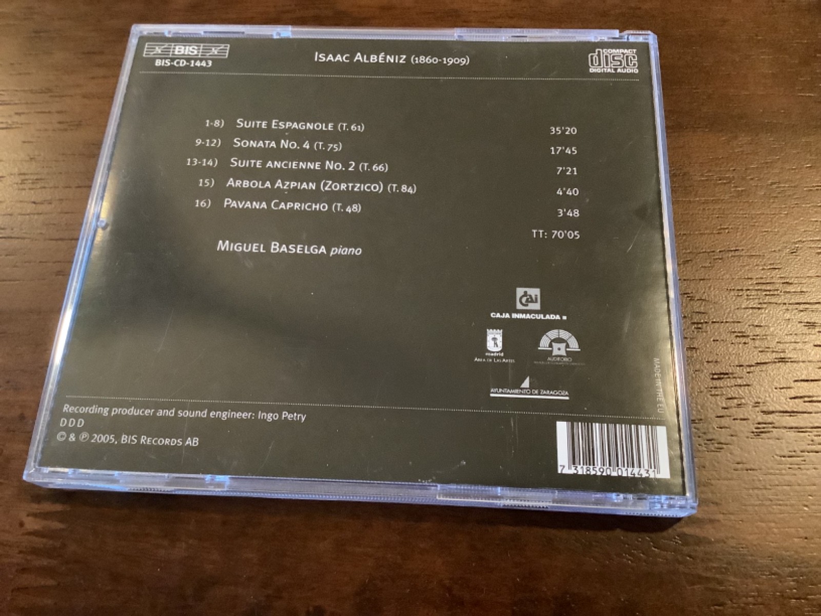 ISAAC ALBENIZ Piano Music Vol 5 BIS CD Miguel Baselga VG+ Tested SUITE ESPAGNOLE