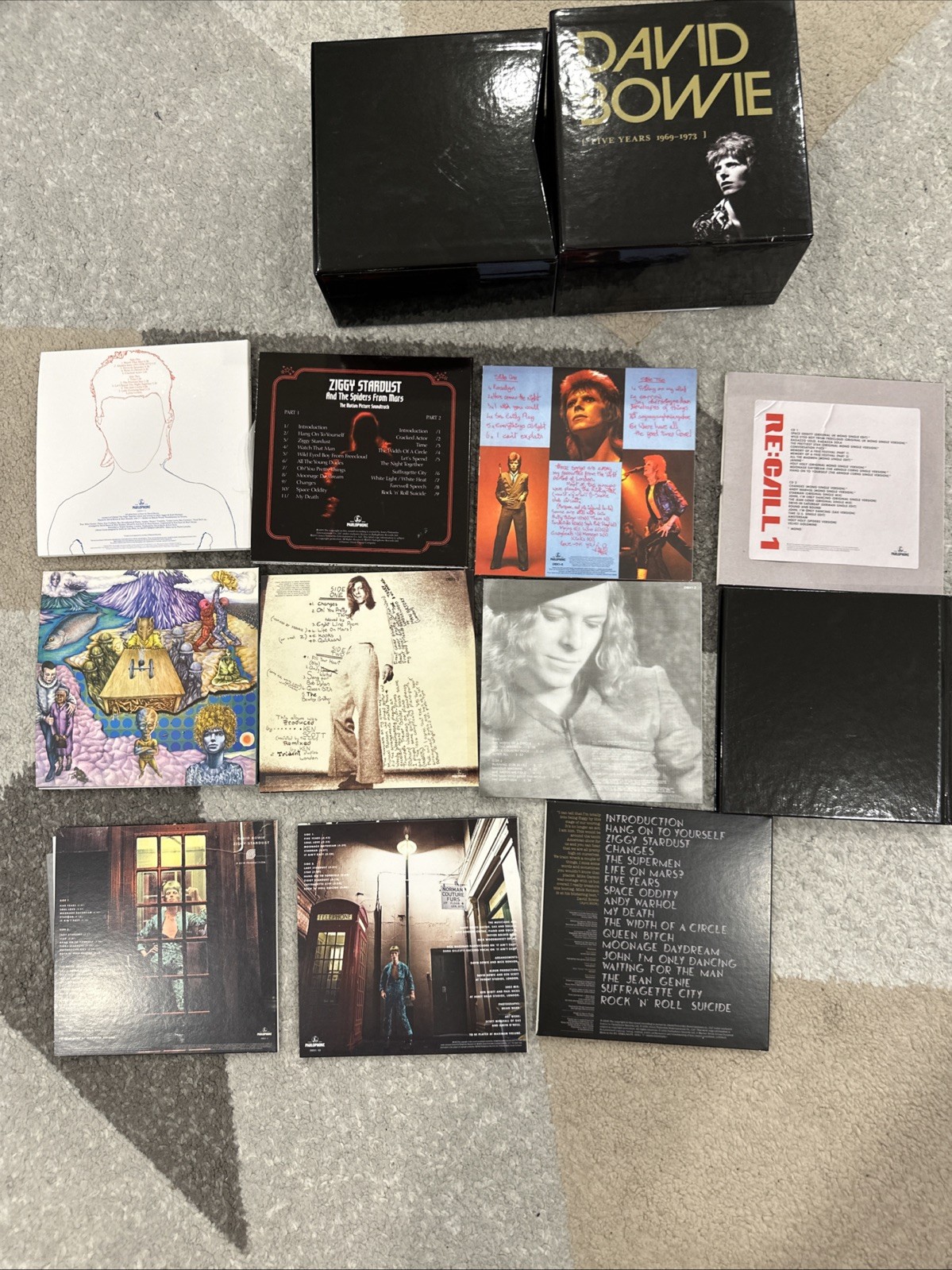 David Bowie Five Years 1969-1973 12CD Box Set Complete Parlophone VG