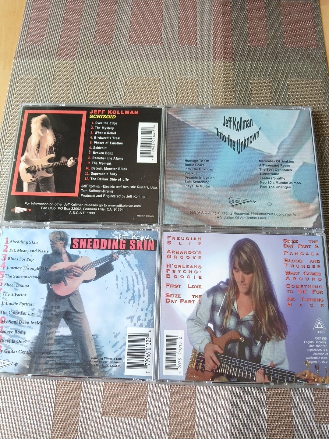 Jeff Kollman Schizoid Unknown Shedding Skin Kevin Chown 4 CD Lot Shred Signed