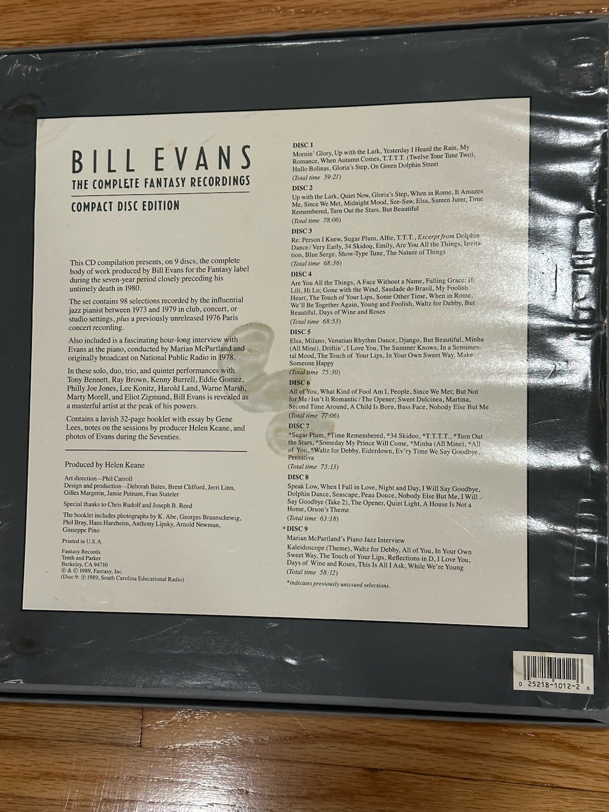 Bill Evans Complete Fantasy Recordings 9 CD Booklet 1991