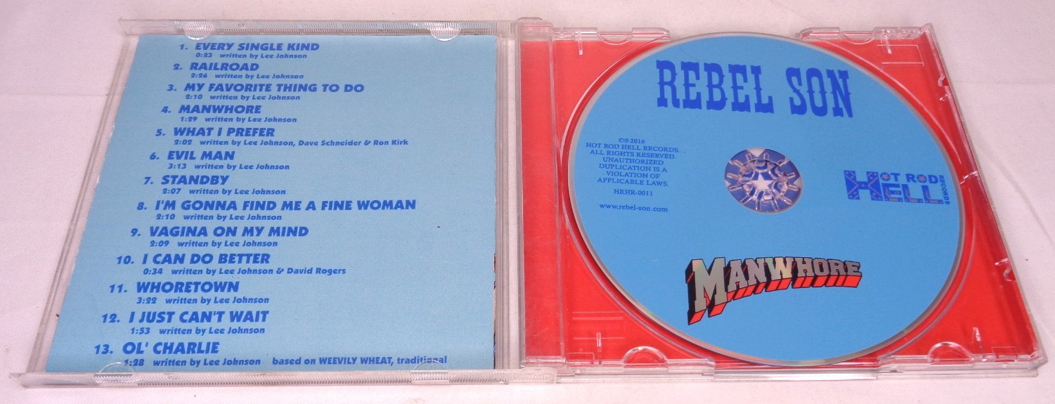 Rebel Son: Manwhore CD 2016 Rockabilly Outlaw Southern Rock