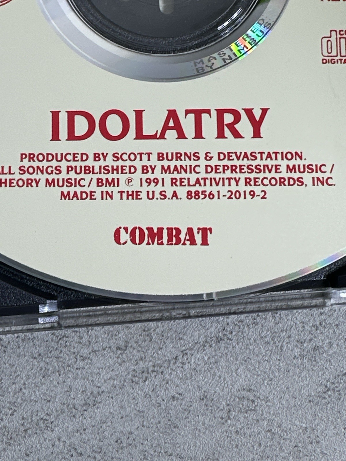 Devastation - Idolatry CD 1991 Combat 88561-2019-2 Thrash Speed Metal