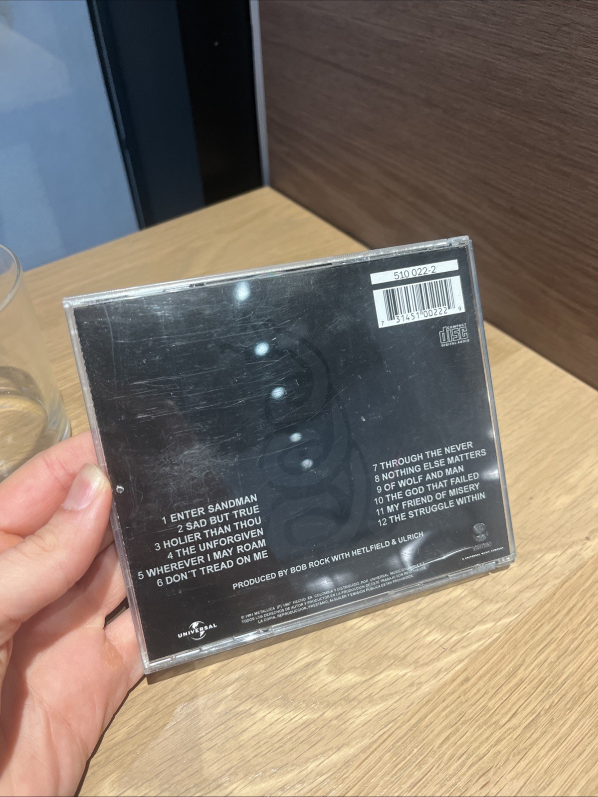 Metallica the Black Album CD, 1991 Elektra, Hatfield Ulrich, Hard Rock Metal