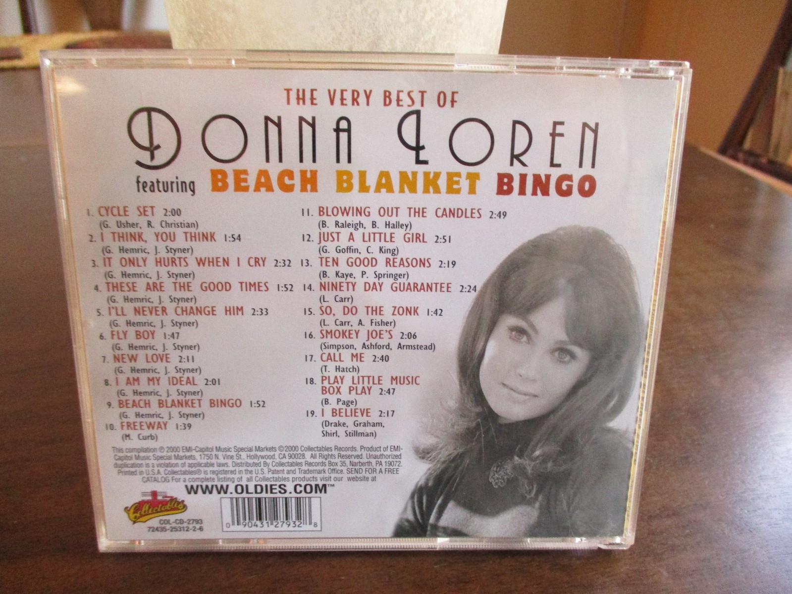 DONNA LOREN - VERY BEST OF "BEACH BLANKET BINGO" 2000 Collectables CD NM $6.95