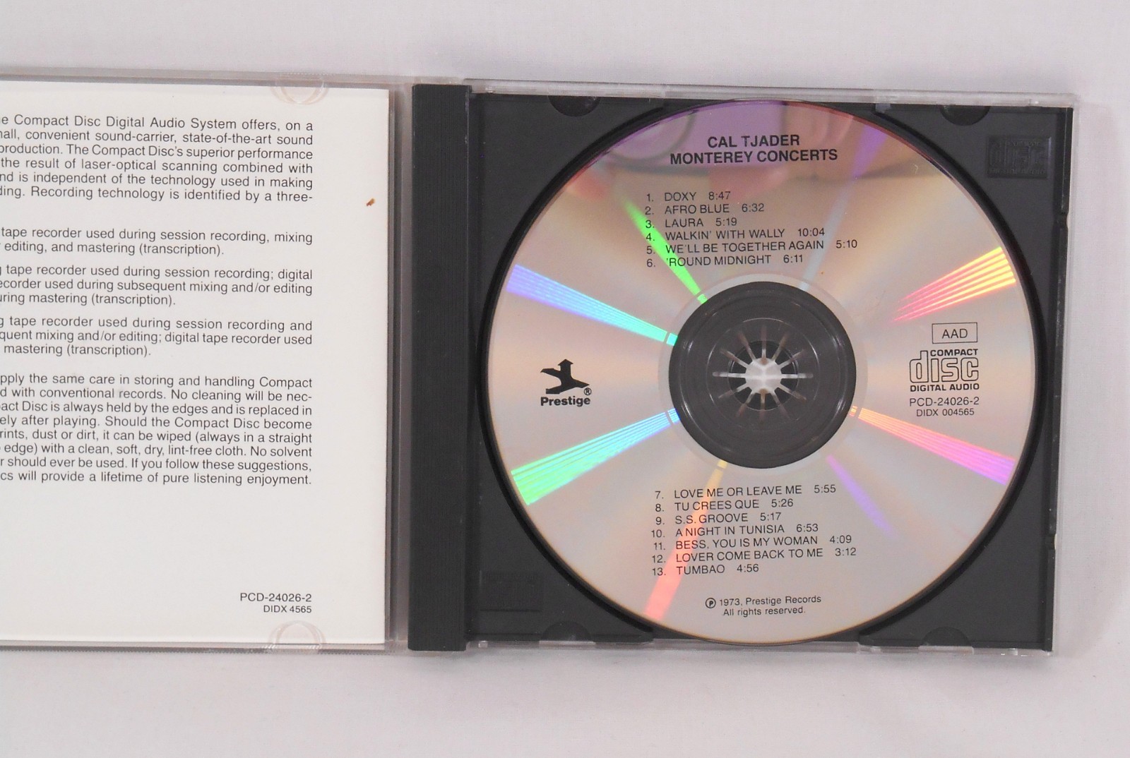 CAL TJADER Monterey Concerts CD PCD-24026-2 Willie Bobo Mongo Santamaria Latin