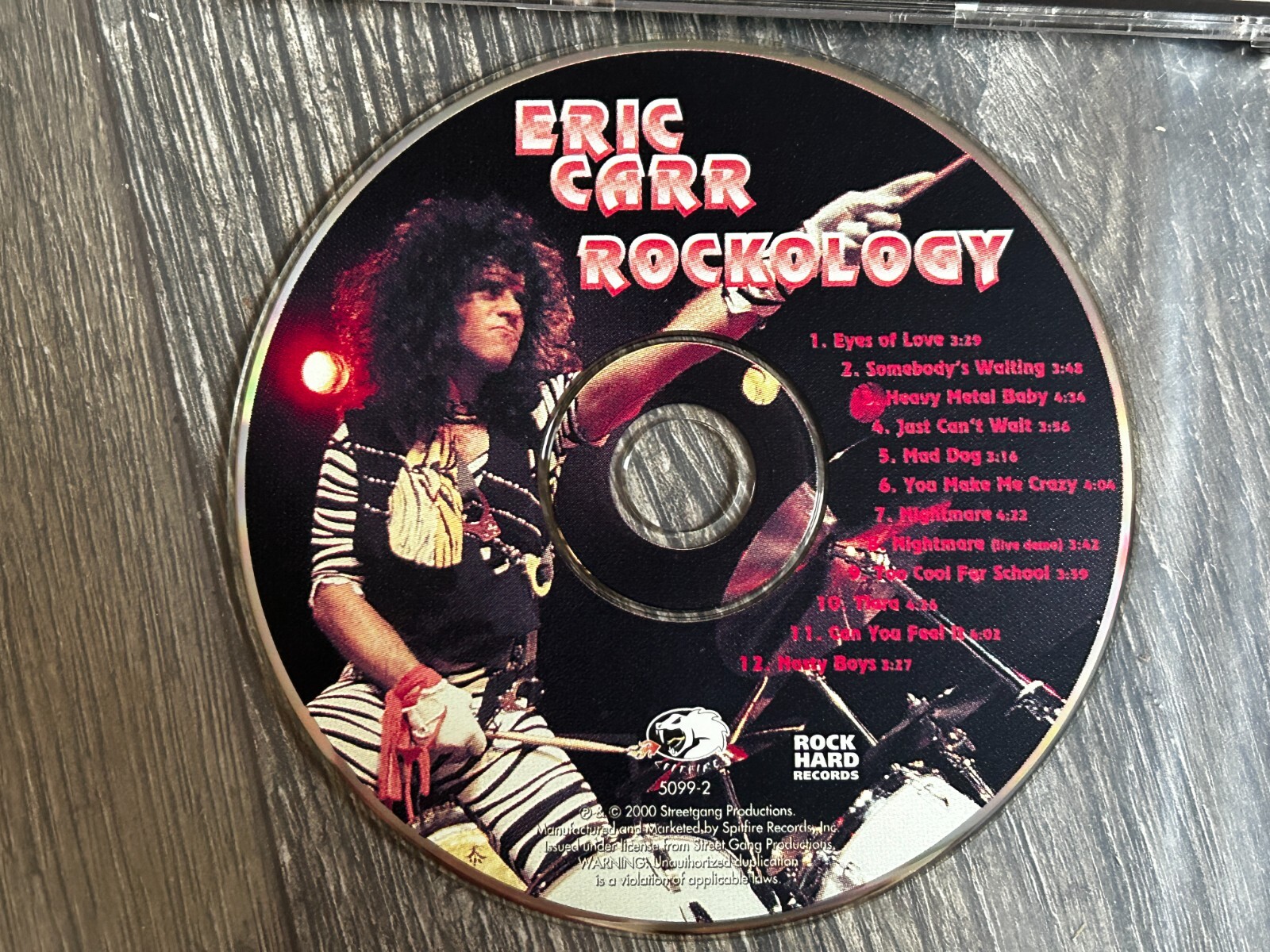 KISS CD Eric Carr Rockology Picture Disc 2000 Spitfire Bruce Kulick USA Vintage