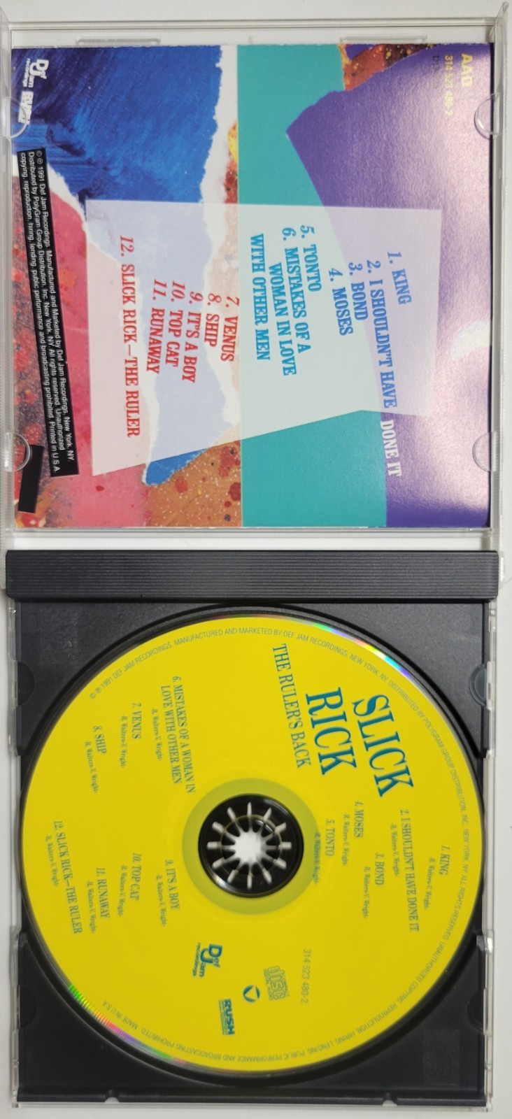 Slick Rick The Ruler's Back CD 1991 Def Jam Rap