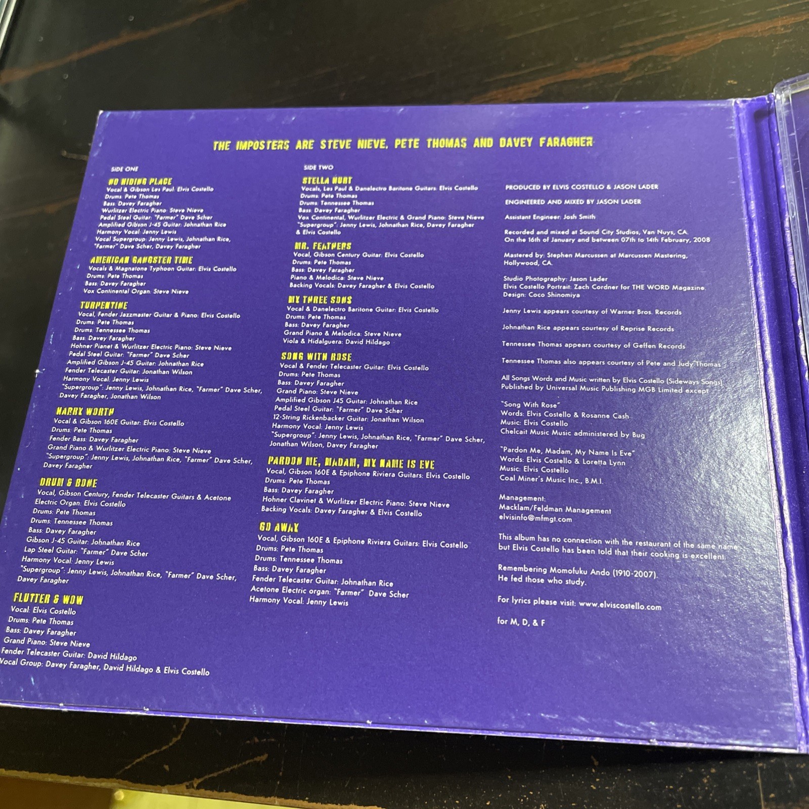 Momofuku by Elvis Costello & the Imposters (CD 2008, Lost Highway) Steve Nieve