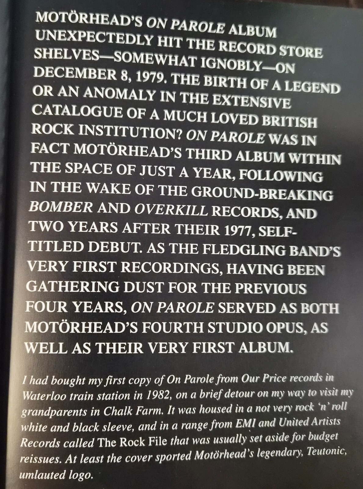 MOTORHEAD "THE ON PAROLE SESSIONS" (2026) 3CD/1BLU-RAY [IMPORT]