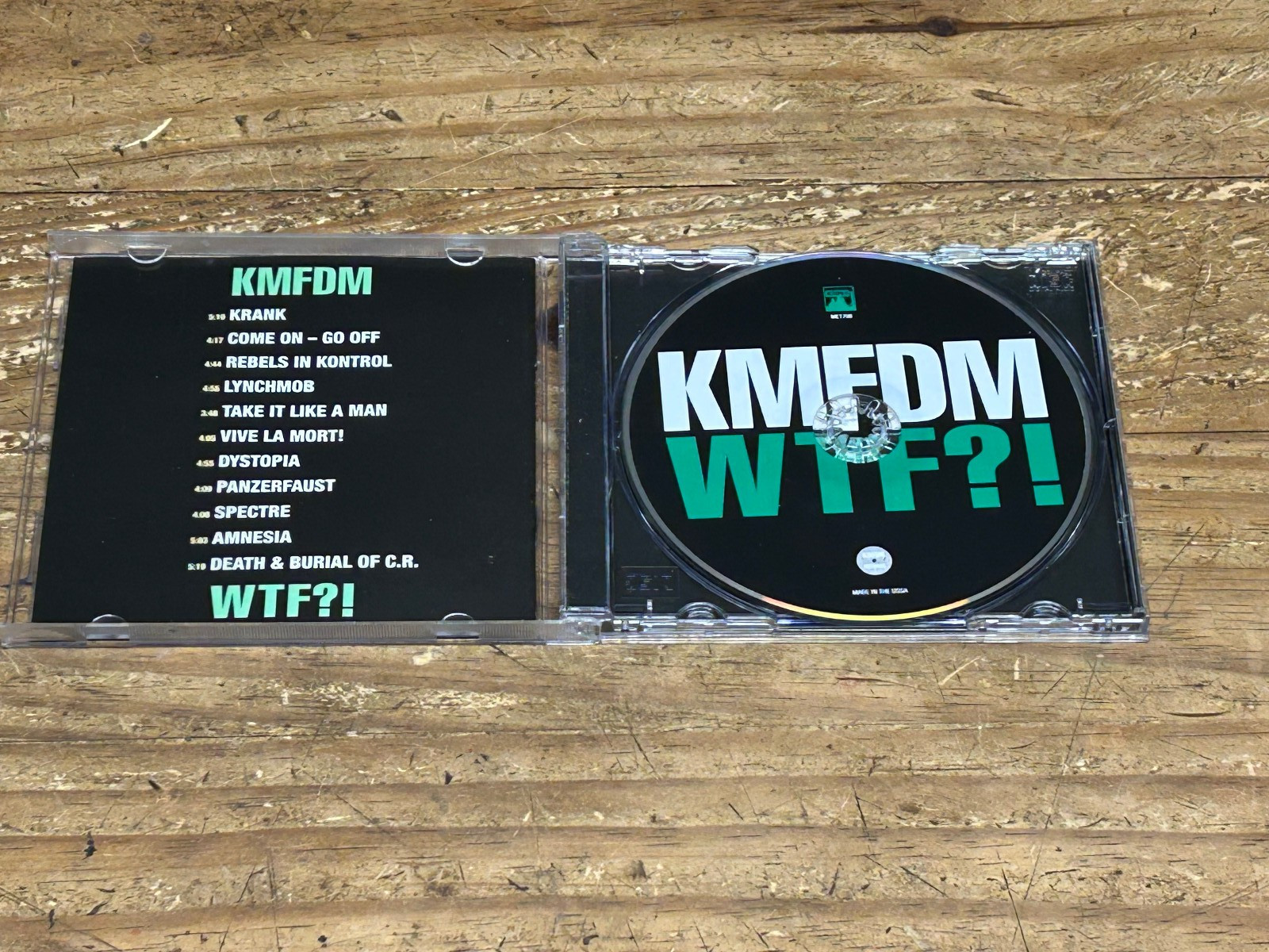 KMFDM - WTF?! CD. Super rare & out of print 2011 on Metropolis Records.