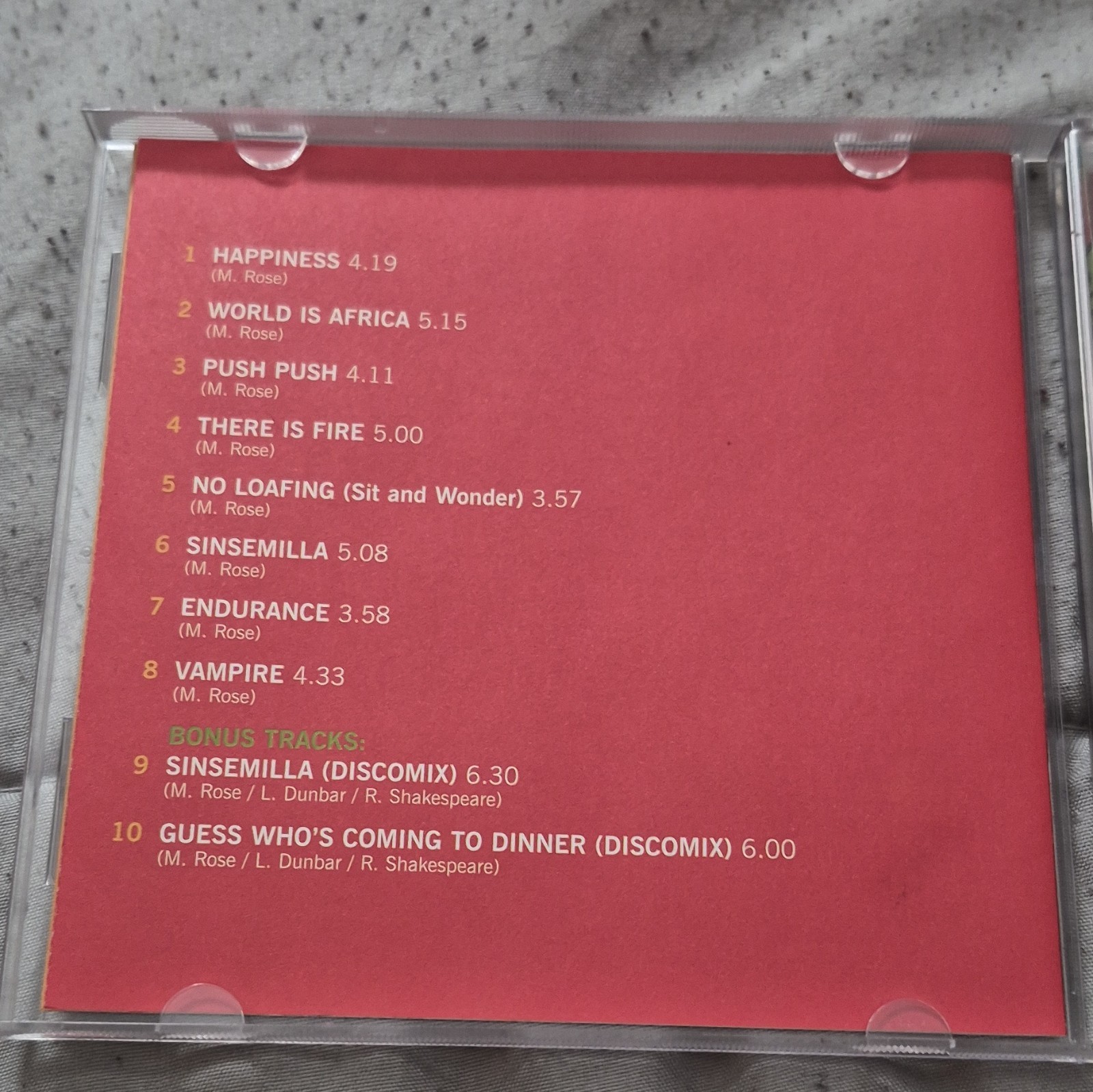 Black Uhuru Sinsemilla CD Reggae Album Island 2003 Prod. Sly & Robbie!