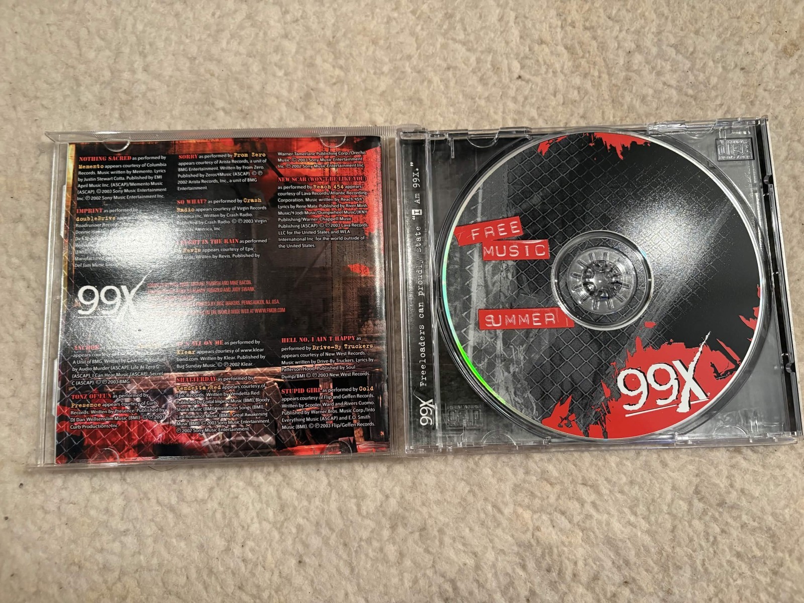 Free Music Summer 2003 - 99X Radio [Music CD] - RARE Promo disc