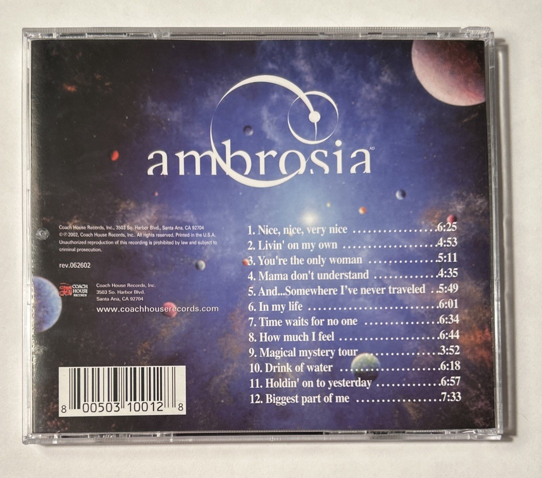 Ambrosia Live at the Galaxy CD How Much I Feel AOR Biggest Part Of Me