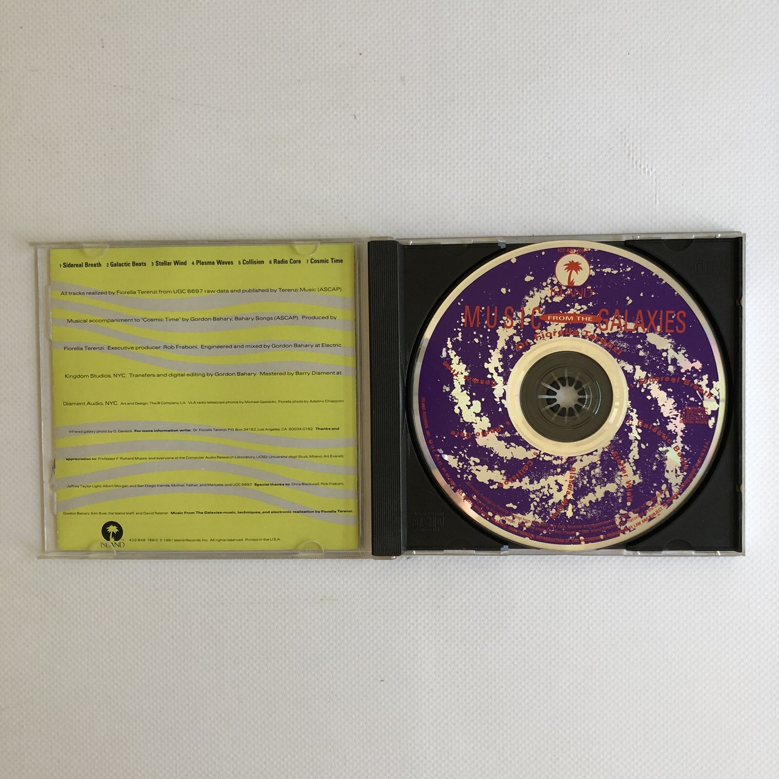 Rare 1991 Vintage Music from the Galaxies Cd by Dr. Fiorella Terenzi Island