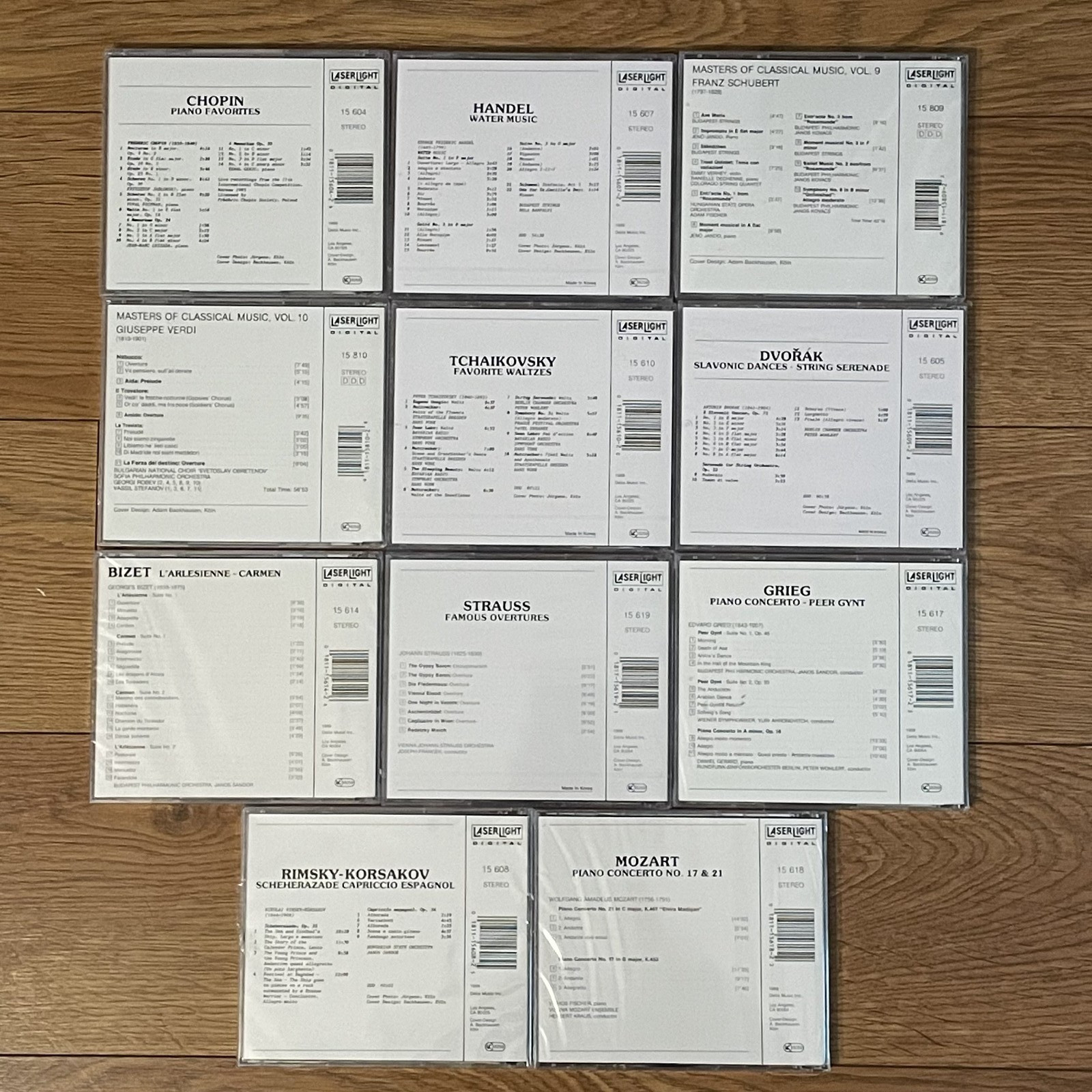 Lot Of (11) Laserlight Digital CDs: 11 Legendary Composers, FACTORY-SEALED
