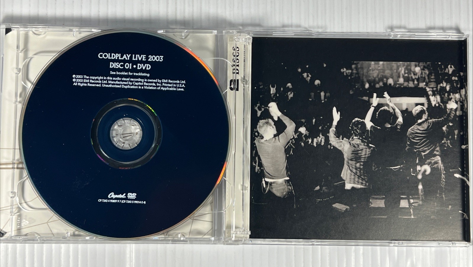 Coldplay Live 2003 CD DVD Set Capitol Clocks Yellow Digipak Like New