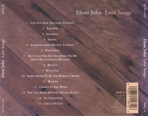 Elton John - Love Songs - (CD, Compilation, Remastered) (Mint (M))